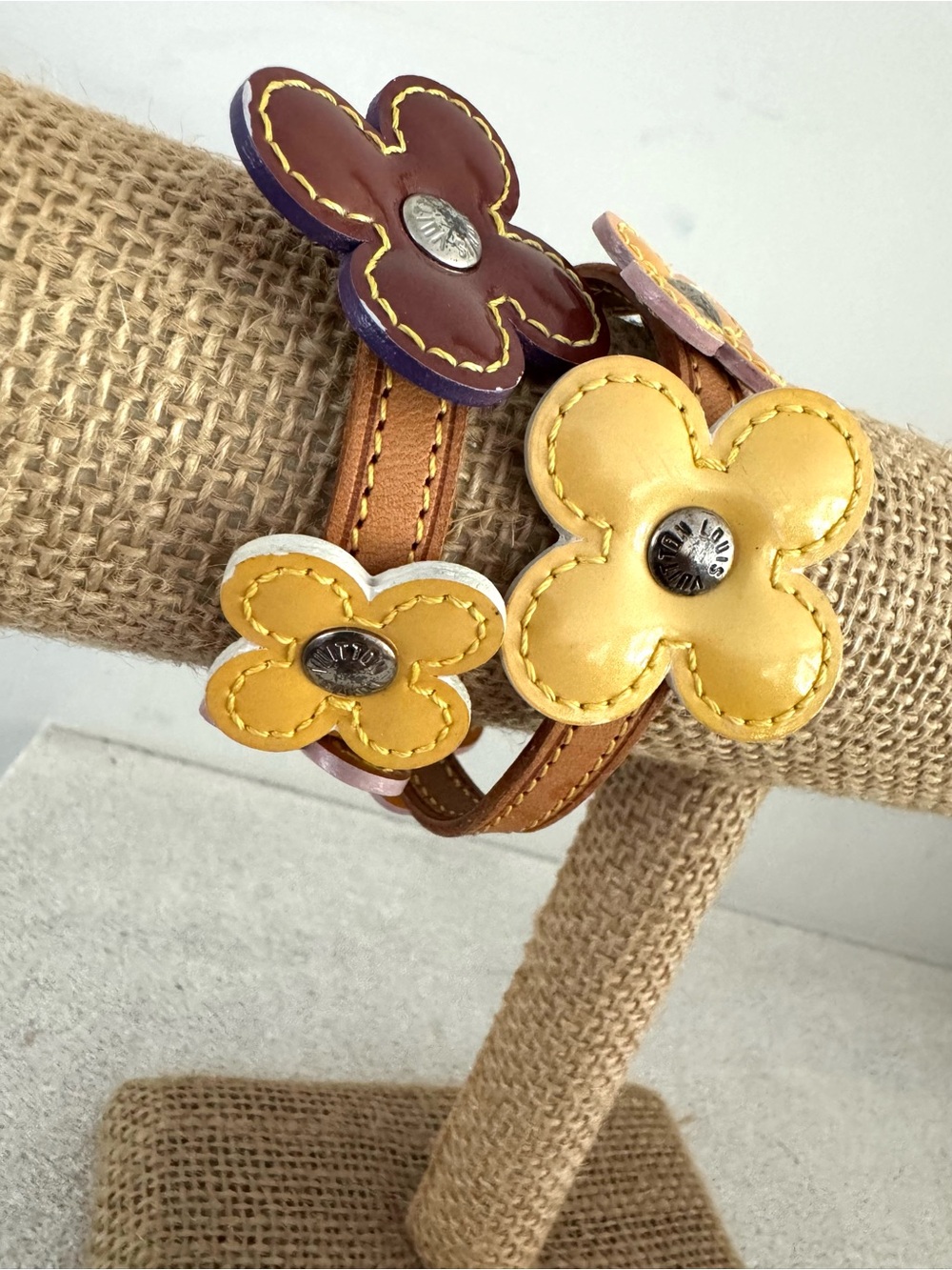 LOUIS VUITTON Vernis Flower Double Wrap Bracelet Choker Necklace - Picture 8 of 11